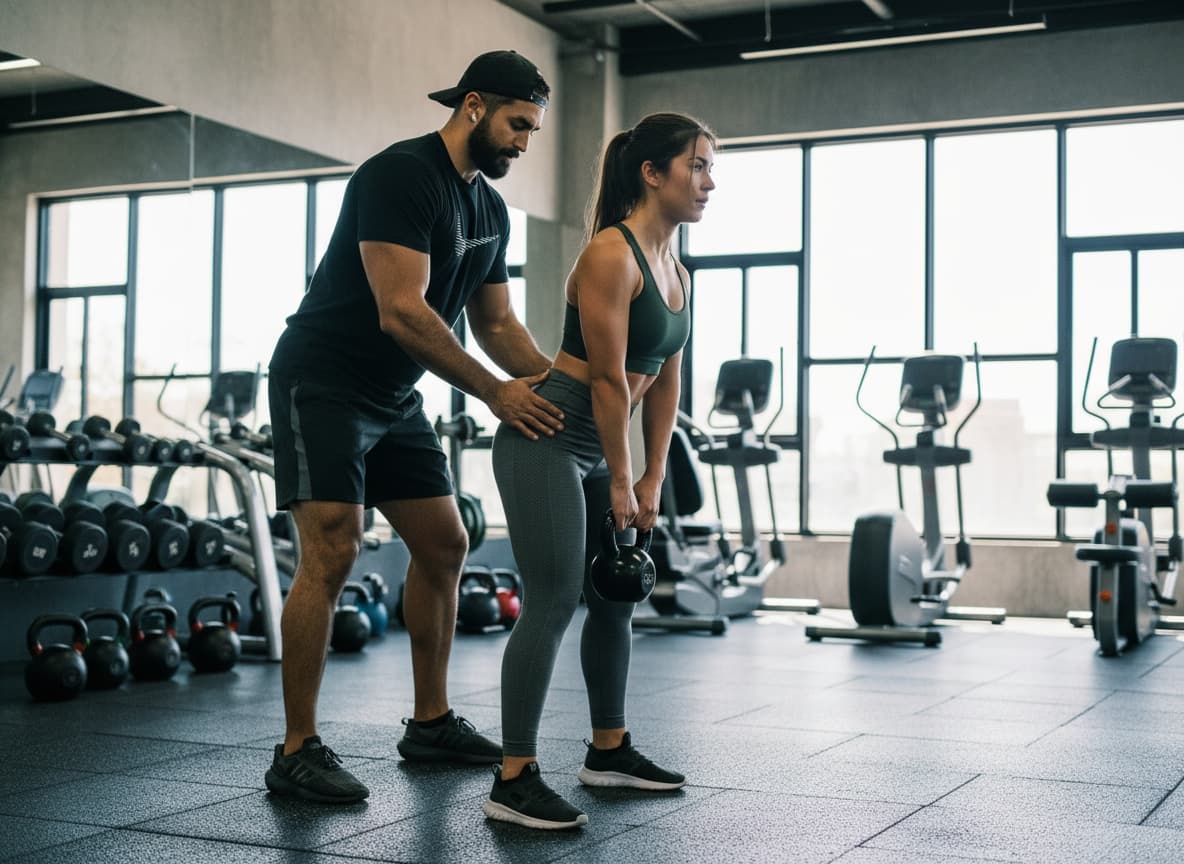 Coaching a client through a training session